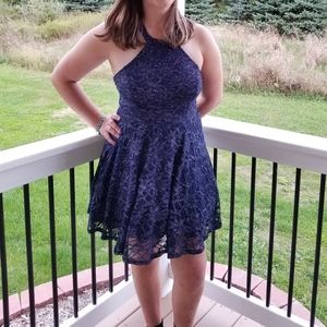 Camille La Vie size 15/16 Navy Homecoming Dress